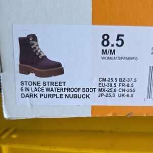 Timberland Purple Lace Up Boots Waterproof